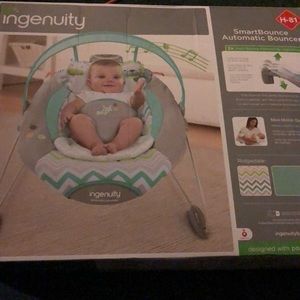 A baby automatic bouncer .